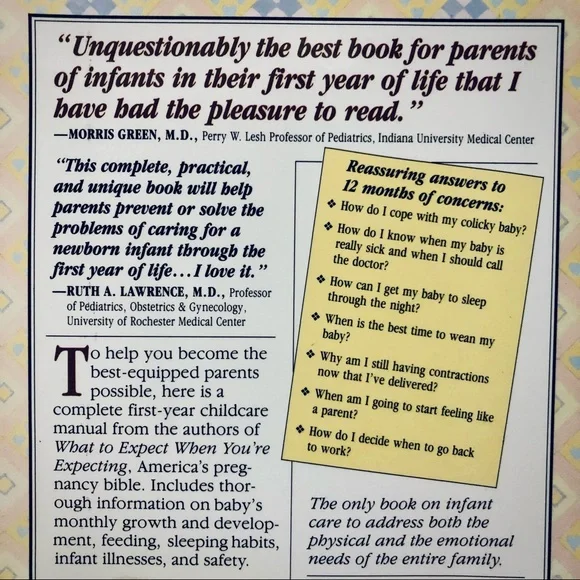 What to Expect the First Year, A Softcover Parenting Self Help Book - Picture 2 of 7